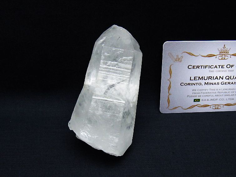 レムリアンシード水晶原石 ミナスジェライス州コリント産 ※証明書付き[T641-1555] 1枚目