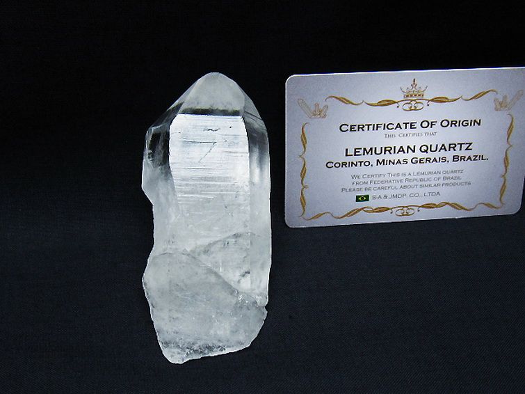 レムリアンシード水晶原石 ミナスジェライス州コリント産 ※証明書付き[T641-1619] 1枚目