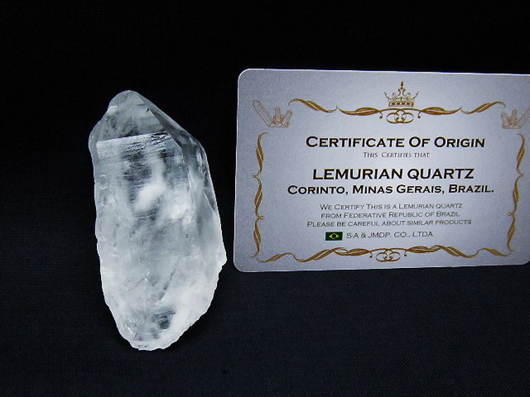 レムリアンシード水晶原石 ミナスジェライス州コリント産 ※証明書付き[T641-1633] 1枚目