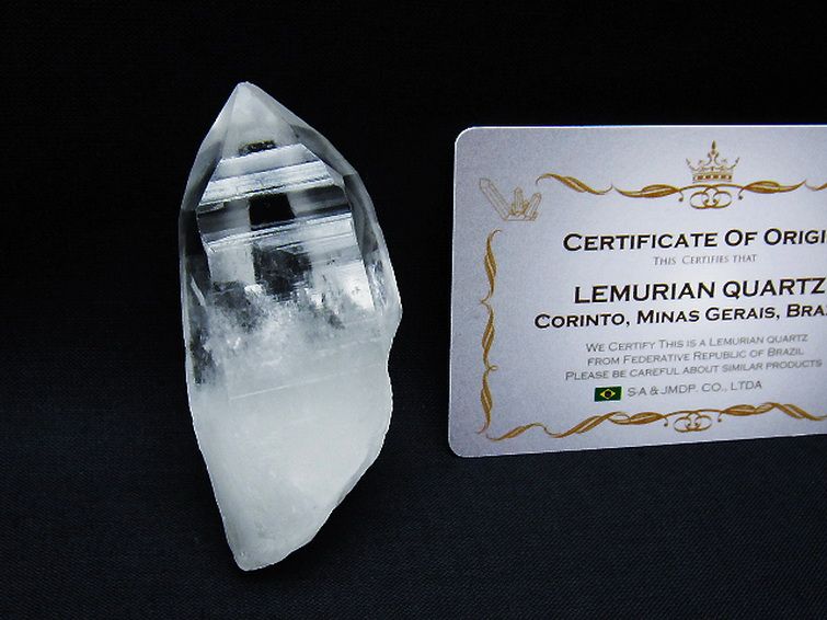 レムリアンシード水晶原石 ミナスジェライス州コリント産 ※証明書付き[T641-1740] 1枚目