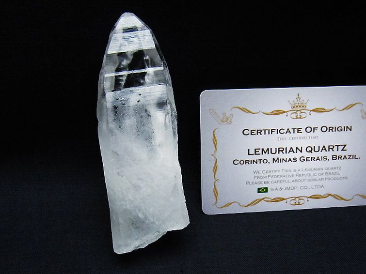 レムリアンシード水晶原石 ミナスジェライス州コリント産 ※証明書付き[T641-1774] 1枚目