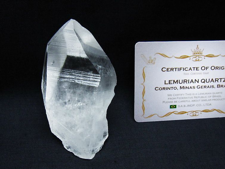 レムリアンシード水晶原石 ミナスジェライス州コリント産 ※証明書付き[T641-1819] 1枚目