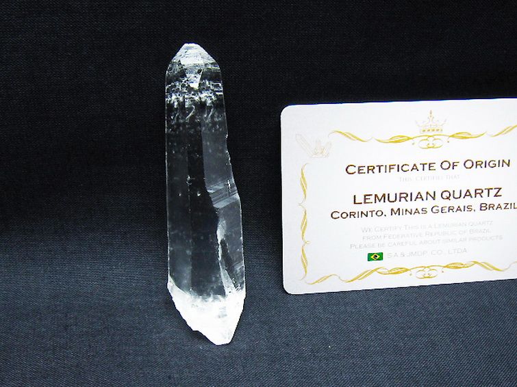 レムリアンシード水晶原石 ミナスジェライス州コリント産 ※証明書付き[T641-1868] 1枚目
