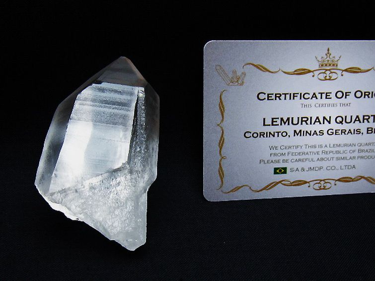 レムリアンシード水晶原石 ミナスジェライス州コリント産 ※証明書付き[T641-1873] 1枚目