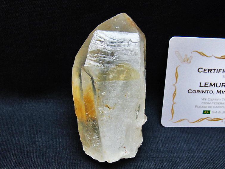 レムリアンシード 水晶原石 ミナスジェライス州コリント産 ※証明書付き[T641-1907] 1枚目