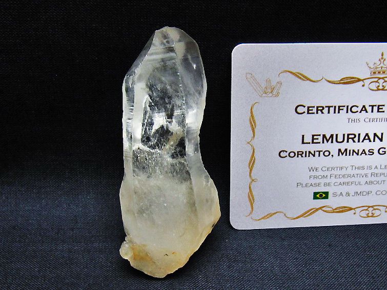 レムリアンシード 水晶原石 ミナスジェライス州コリント産 ※証明書付き[T641-1929] 1枚目
