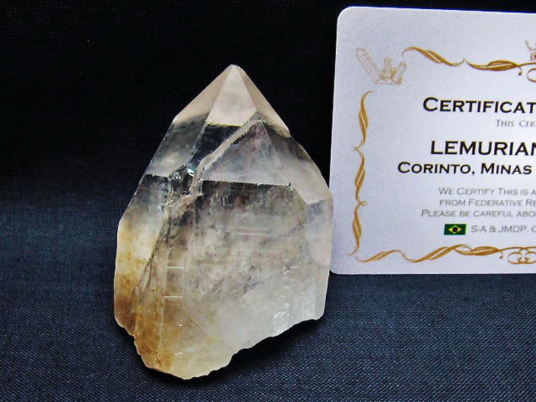 レムリアンシード 水晶原石 ミナスジェライス州コリント産 ※証明書付き[T641-1933] 1枚目