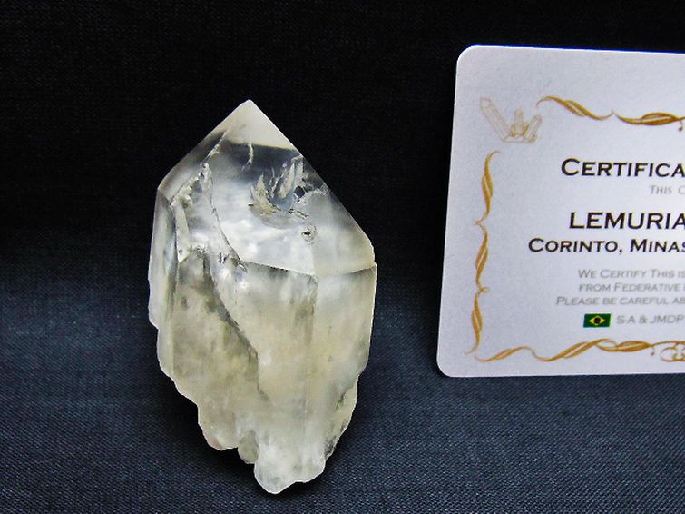 レムリアンシード 水晶原石 ミナスジェライス州コリント産 ※証明書付き[T641-1953] 1枚目