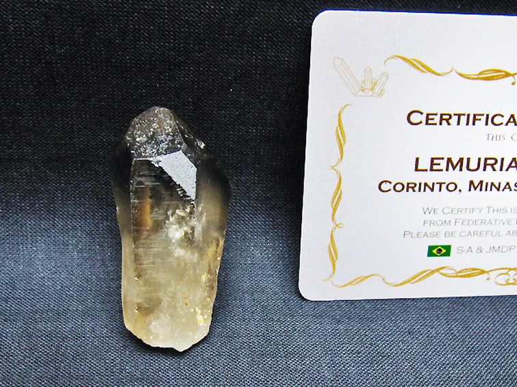 レムリアンシード 水晶原石 ミナスジェライス州コリント産 ※証明書付き[T641-1965] 1枚目