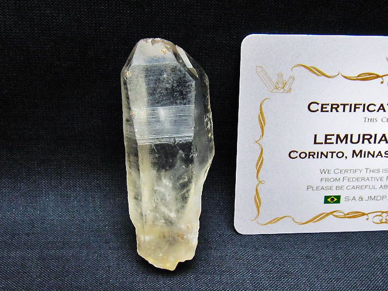 レムリアンシード 水晶原石 ミナスジェライス州コリント産 ※証明書付き[T641-1980] 1枚目