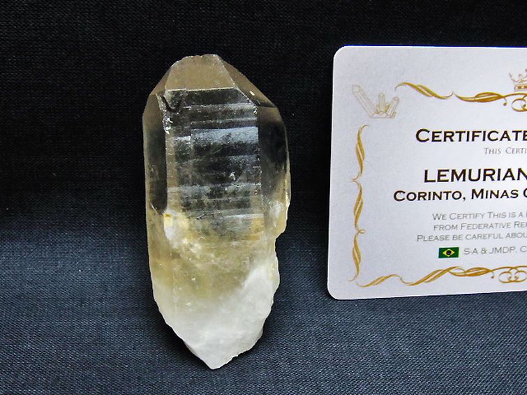 レムリアンシード 水晶原石 ミナスジェライス州コリント産 ※証明書付き[T641-1989] 1枚目