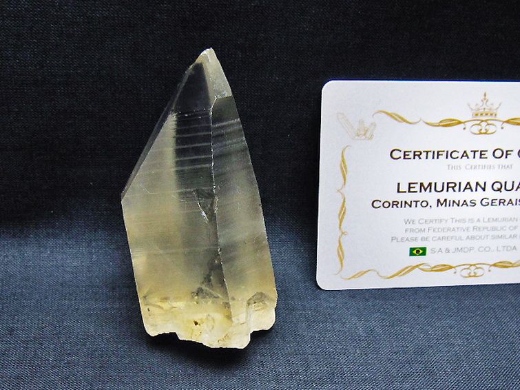 レムリアンシード 水晶原石 ミナスジェライス州コリント産 ※証明書付き[T641-2006] 1枚目
