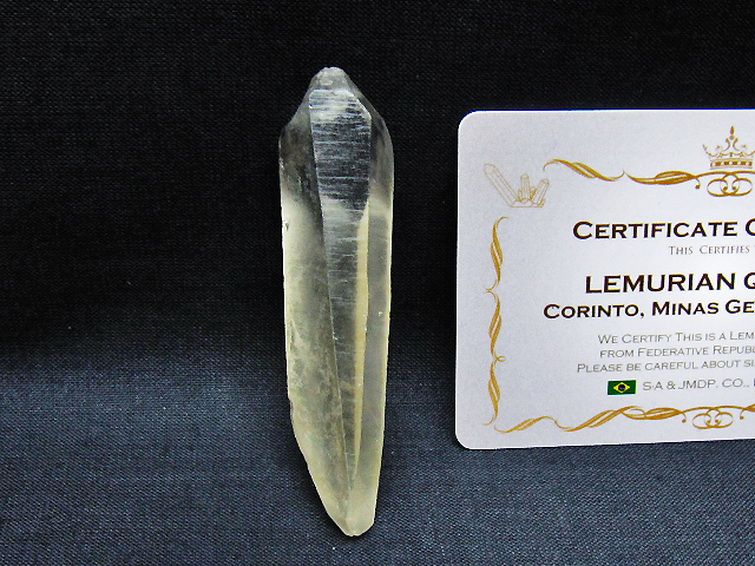 レムリアンシード 水晶原石 ミナスジェライス州コリント産 ※証明書付き[T641-2015] 1枚目