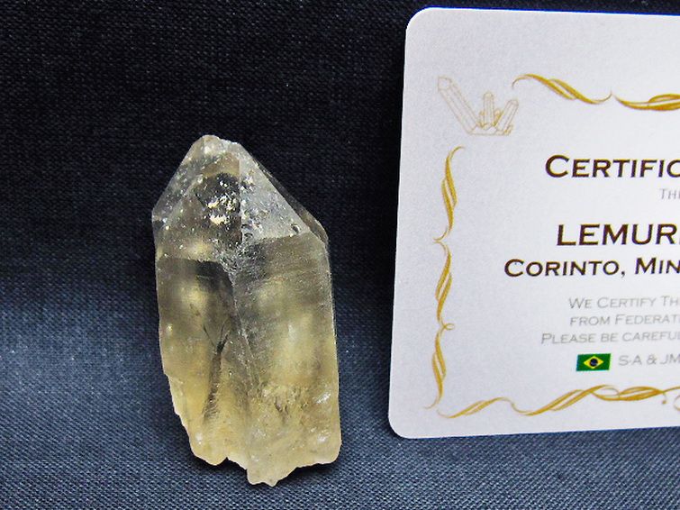 レムリアンシード 水晶原石 ミナスジェライス州コリント産 ※証明書付き[T641-2031] 1枚目