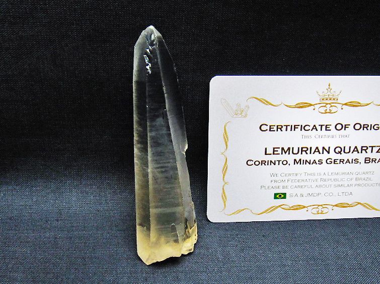 レムリアンシード 水晶原石 ミナスジェライス州コリント産 ※証明書付き[T641-2045] 1枚目