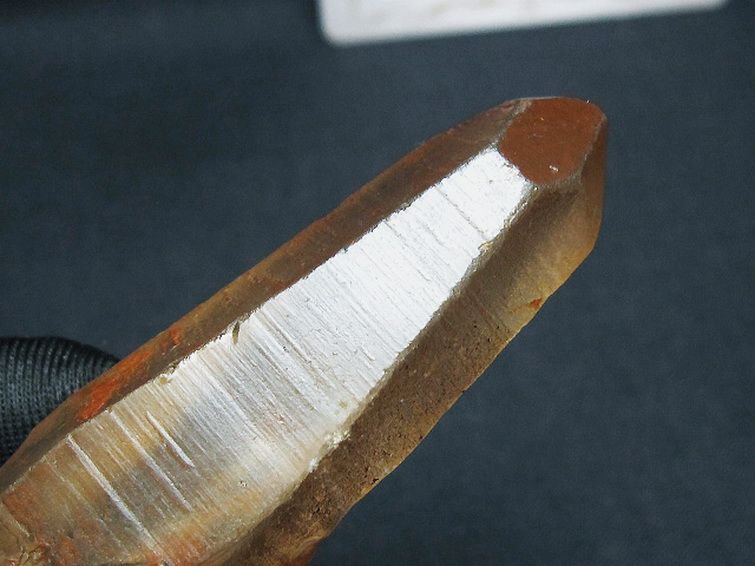 シトリン レムリアンシード水晶原石 ミナスジェライス州コリント産 ※証明書付き[T641-2115] 2枚目