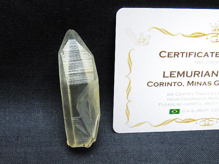 シトリン レムリアンシード水晶原石 ミナスジェライス州コリント産 ※証明書付き[T641-2164] 1枚目