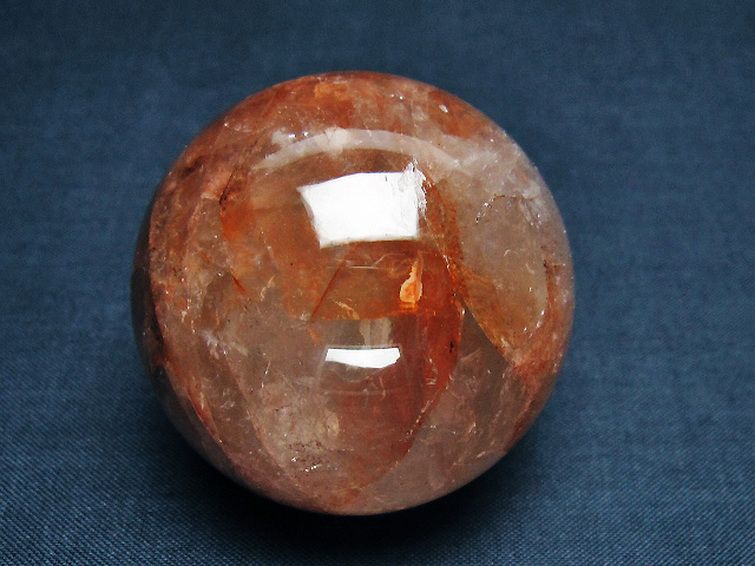 ヘマタイトインクォーツ丸玉 50mm [t643-4560] 1枚目