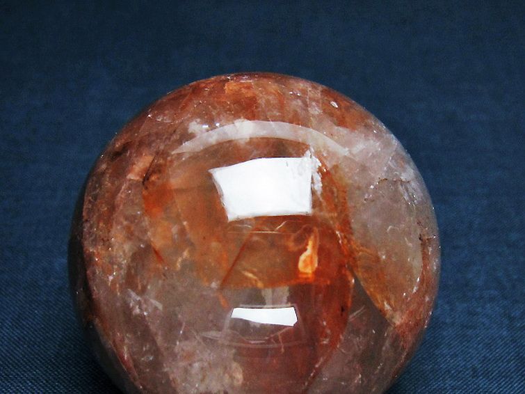 ヘマタイトインクォーツ丸玉 50mm [t643-4560] 2枚目