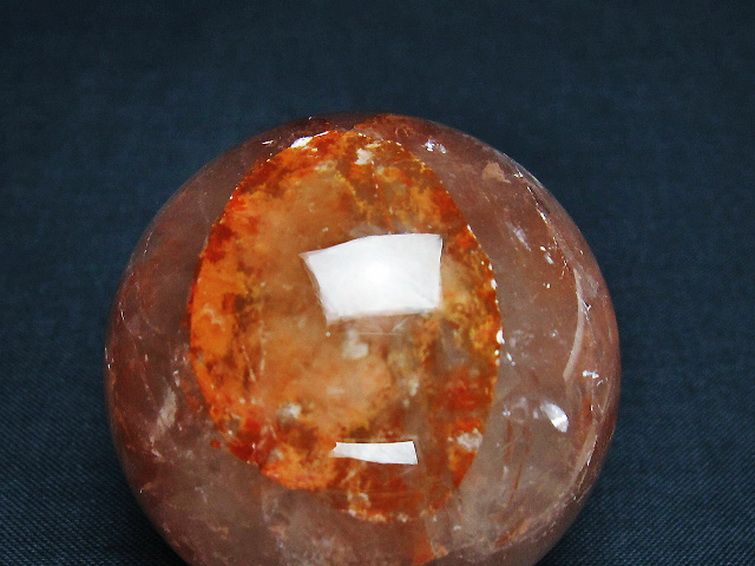 ヘマタイトインクォーツ丸玉 47mm [t643-4613] 2枚目