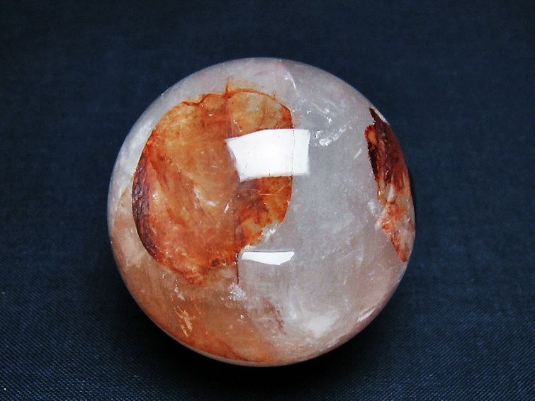 ヘマタイトインクォーツ丸玉 51mm [t643-4645] 1枚目