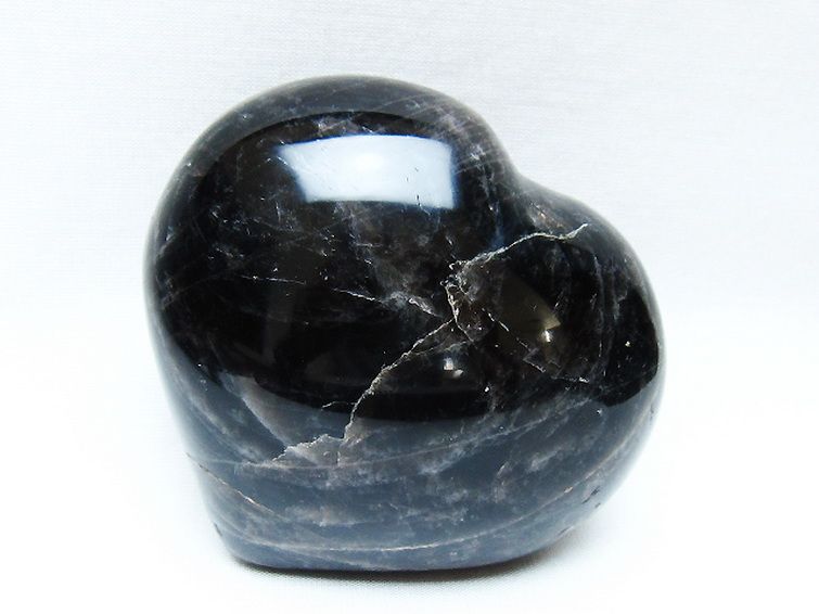 モリオン 純天然 黒水晶 ハート 置物[T643-4708] 3枚目