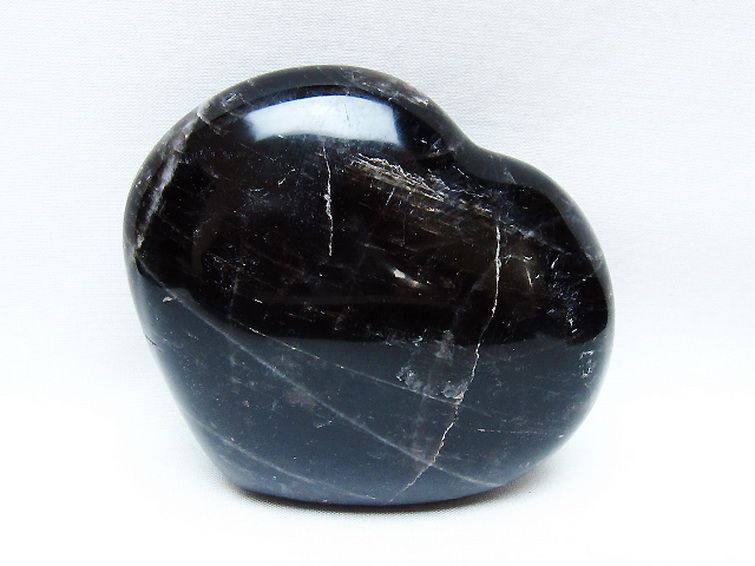 モリオン 純天然 黒水晶 ハート 置物 [t643-4719] 3枚目