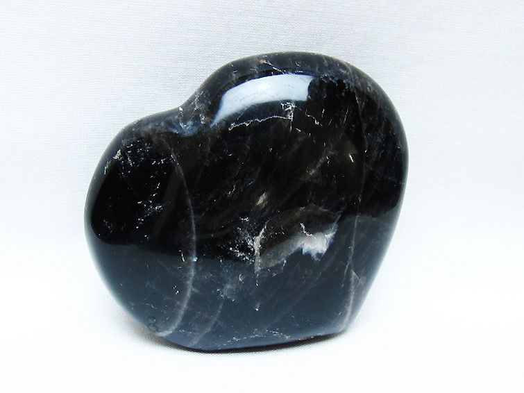 モリオン 純天然 黒水晶 ハート 置物[T643-4726] 3枚目