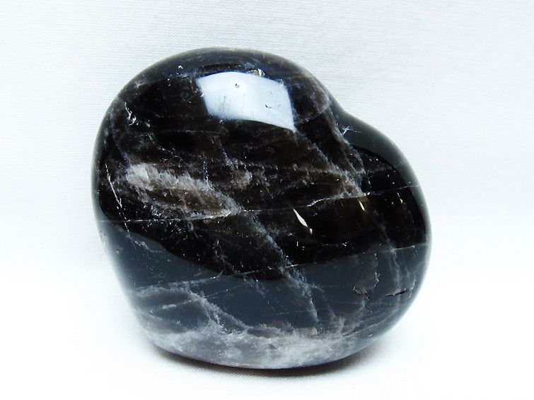 モリオン 純天然 黒水晶 ハート 置物 [t643-4728] 3枚目