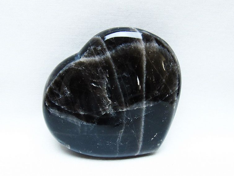 モリオン 純天然 黒水晶 ハート 置物[T643-4729] 3枚目