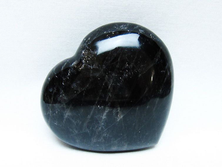 モリオン 純天然 黒水晶 ハート 置物[T643-4736] 3枚目