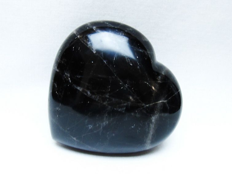 モリオン 純天然 黒水晶 ハート 置物 [t643-4742] 3枚目
