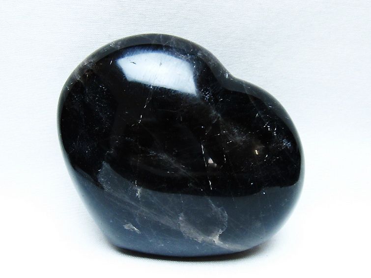モリオン 純天然 黒水晶 ハート 置物 [t643-4746] 3枚目