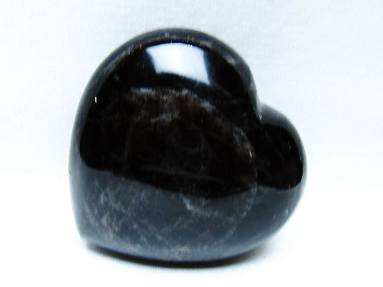 モリオン 純天然 黒水晶 ハート 置物 [t643-4756] 3枚目