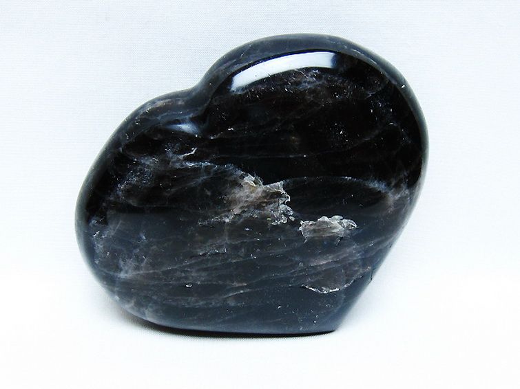 モリオン 純天然 黒水晶 ハート 置物[T643-4764] 3枚目