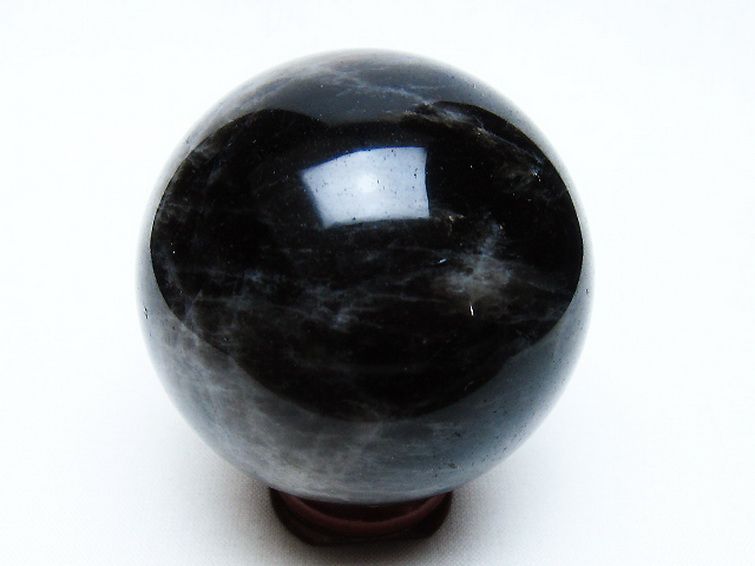 モリオン 純天然 黒水晶 丸玉 54mm [t643-4865]