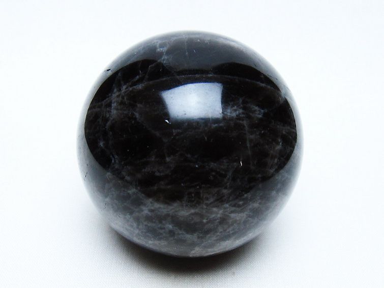 モリオン 純天然 黒水晶 丸玉 64mm [t643-4881] 1枚目