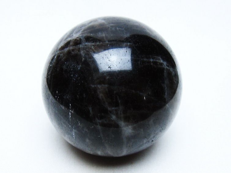モリオン 純天然 黒水晶 丸玉 65mm [t643-4884] 1枚目