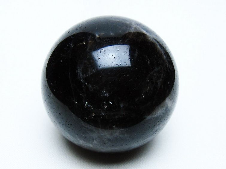 モリオン 純天然 黒水晶 丸玉 60mm [t643-4923] 1枚目