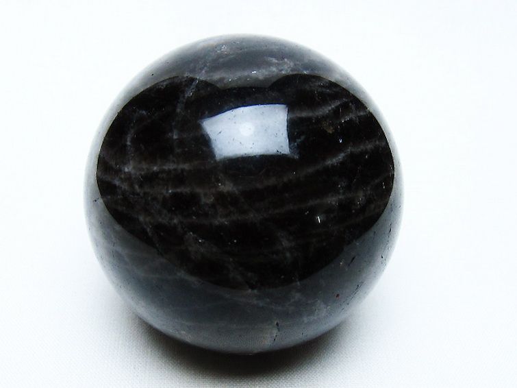 モリオン 純天然 黒水晶 丸玉 59mm [t643-4930] 1枚目