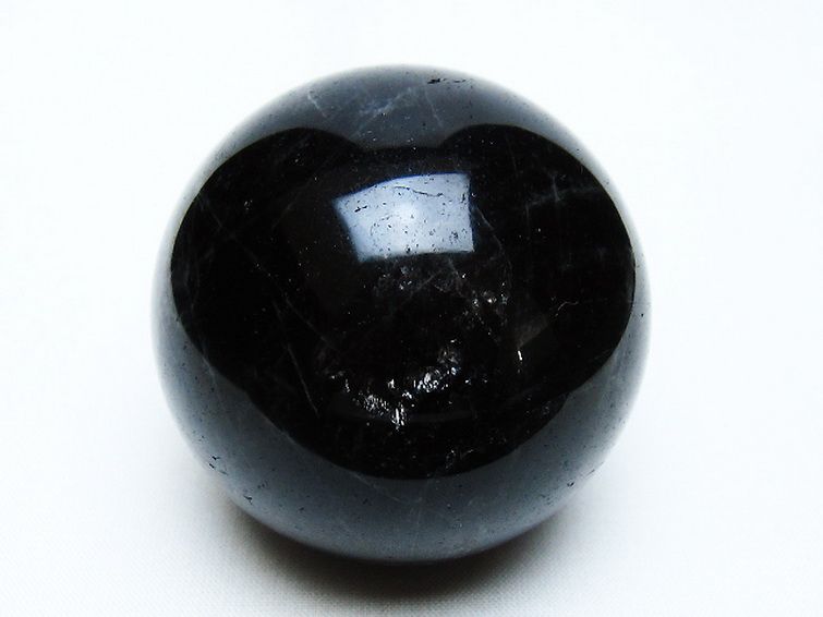 モリオン 純天然 黒水晶 丸玉 58mm [t643-4968] 1枚目