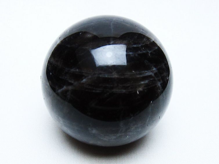 モリオン 純天然 黒水晶 丸玉 60mm [t643-4973] 1枚目