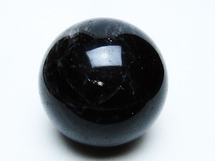 モリオン 純天然 黒水晶 丸玉 58mm [t643-4992] 1枚目