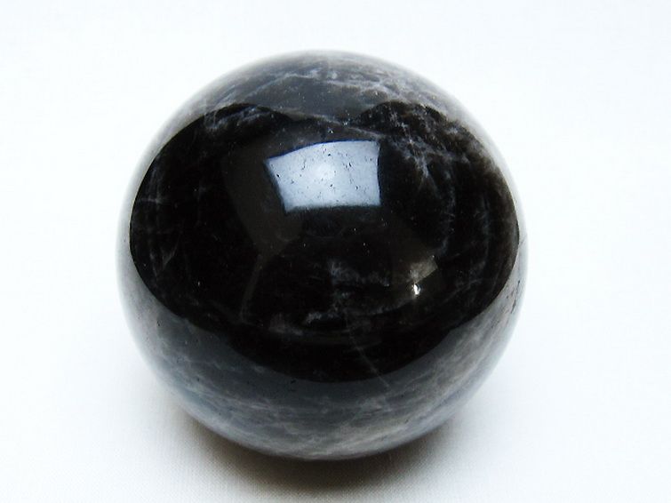 モリオン 純天然 黒水晶 丸玉 71mm [t643-5178] 1枚目