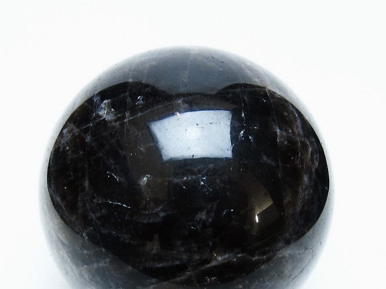 モリオン 純天然 黒水晶 丸玉 72mm [t643-5179] 2枚目