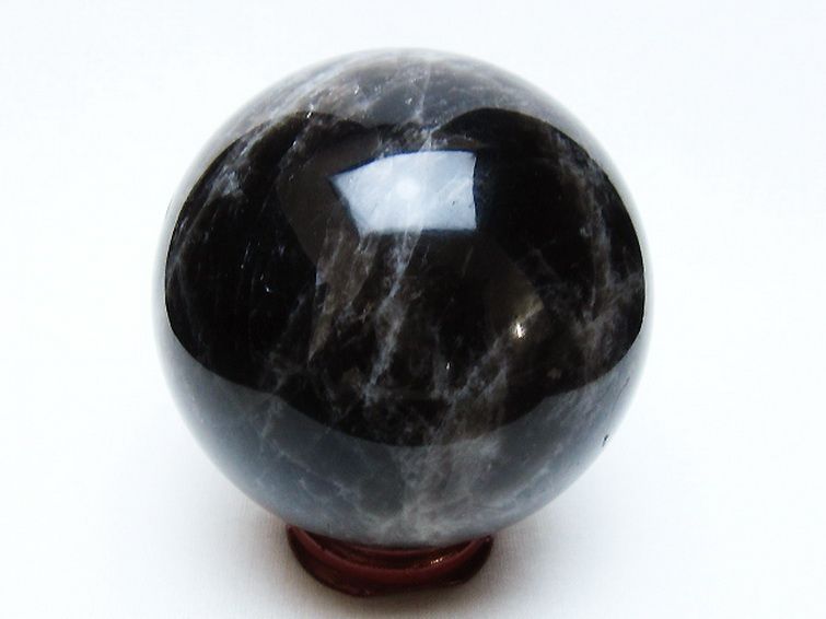 モリオン 純天然 黒水晶 丸玉 74mm [t643-5181] 3枚目