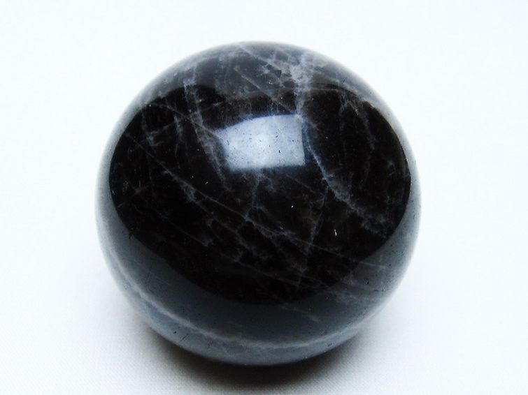 モリオン 純天然 黒水晶 丸玉 57mm [t643-5215] 1枚目