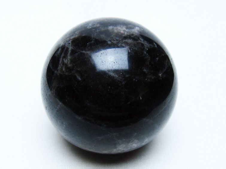 モリオン 純天然 黒水晶 丸玉 58mm [t643-5217] 1枚目