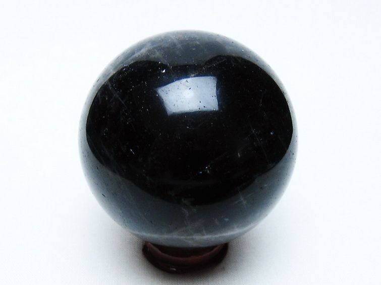 モリオン 純天然 黒水晶 丸玉 56mm [t643-5219] 3枚目