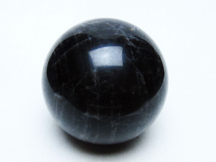 モリオン 純天然 黒水晶 丸玉 56mm [t643-5221] 1枚目
